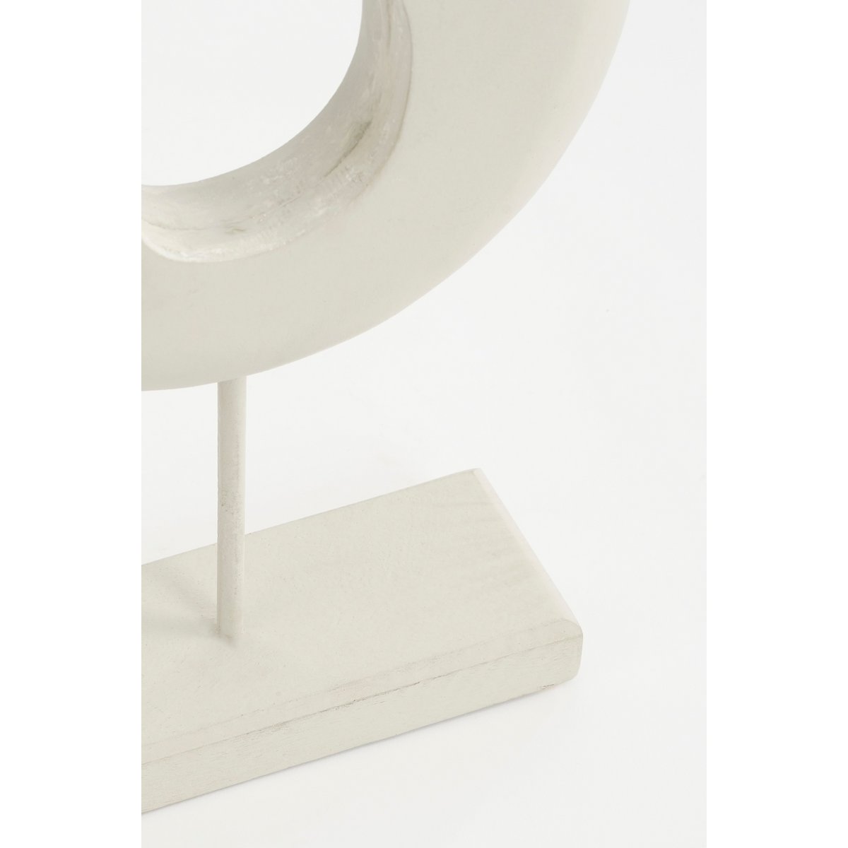 Ornament op Voet - Mangohout - Off White