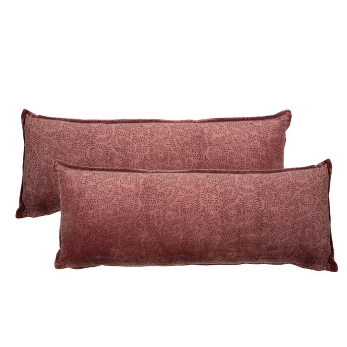 Fluwelen kussen Marina roze 80x30