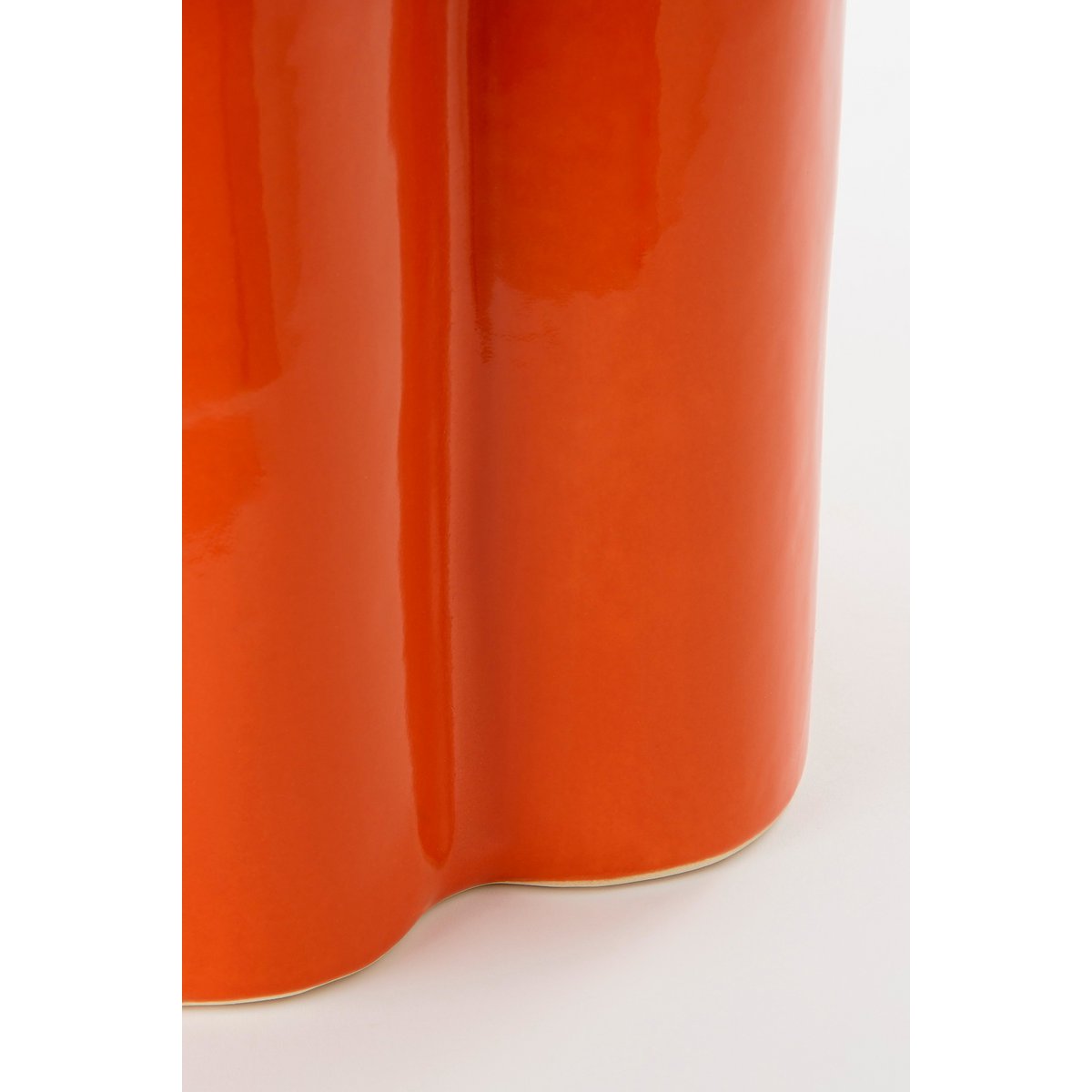 Bijzettafel Aita - H45 x Ø35 cm - Keramiek - Oranje