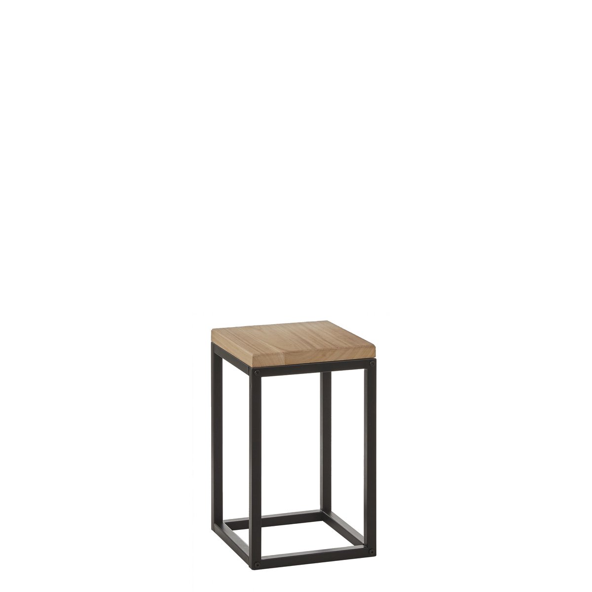Plantentafel Oskar - L25 x B25 x H42 cm - Hout, Metaal - Zwart