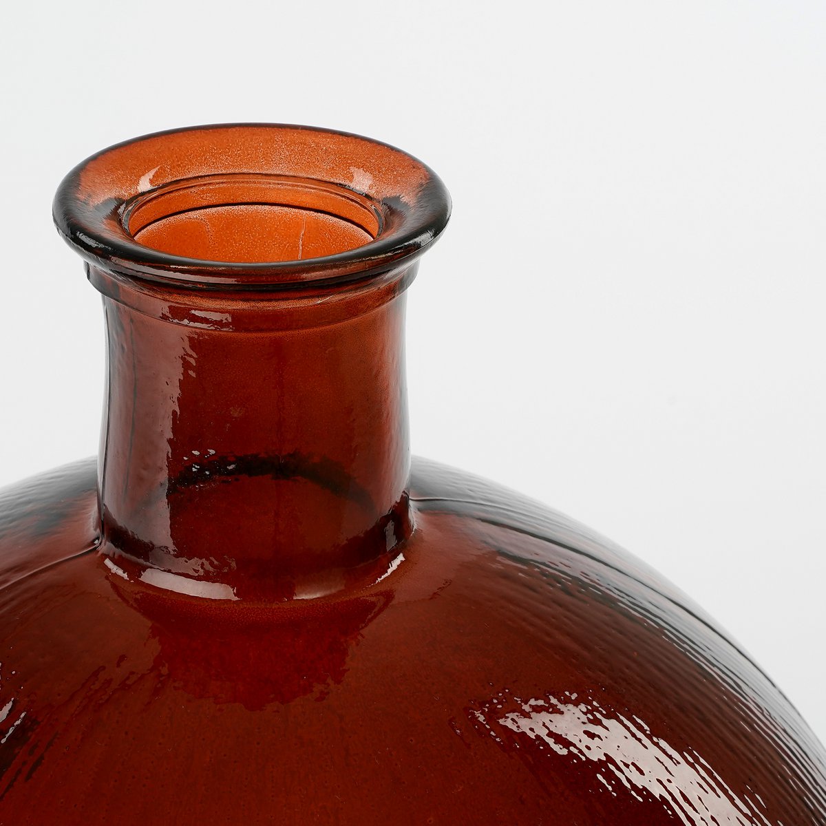 Fles Vaas Donkerbruin H42 x Ø34 cm - Gerecycled Glas - Firenza