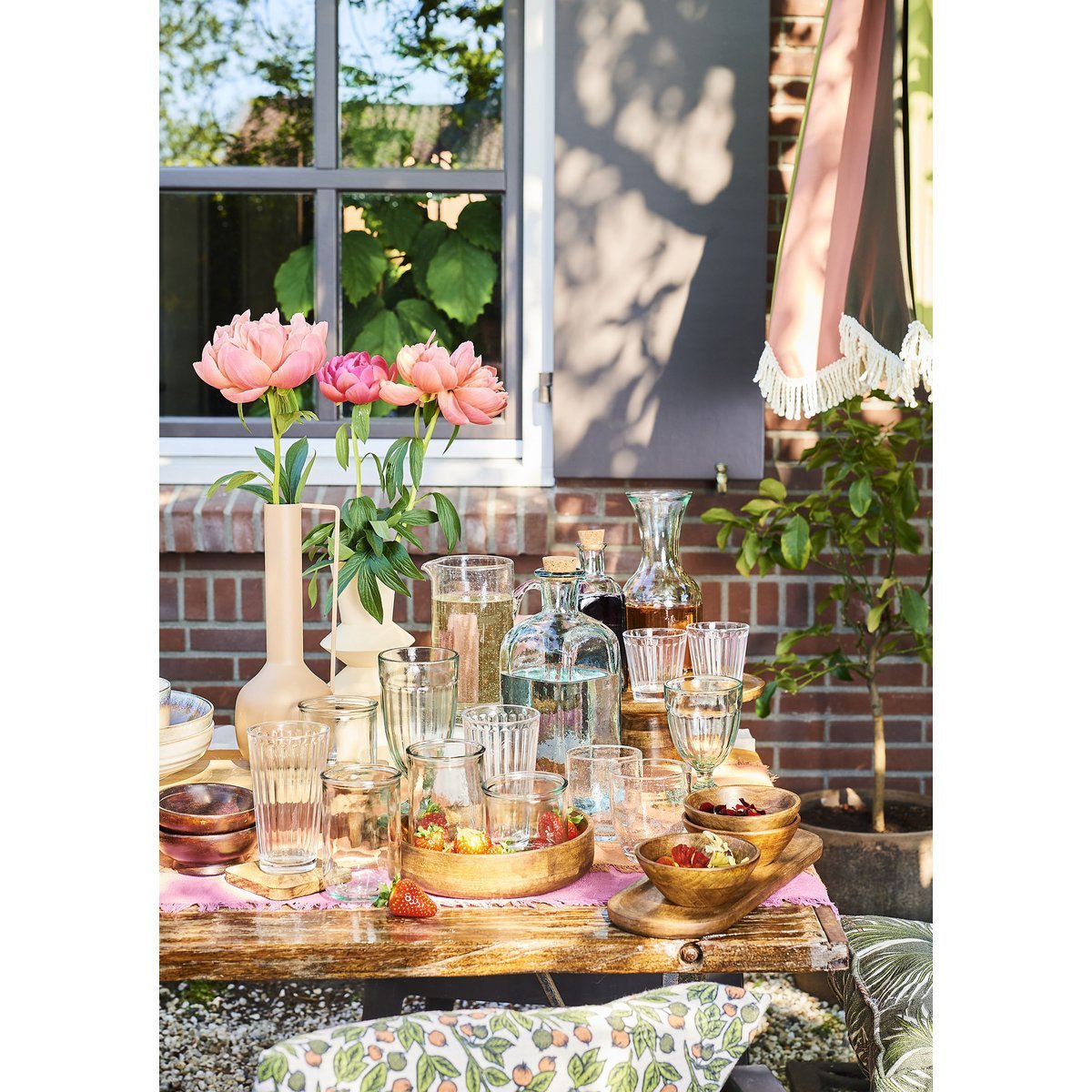 Schaaltjes en Dienblad Lichtbruin - L35 x B12 x H5 cm - 100% FSC Mangohout Tomar