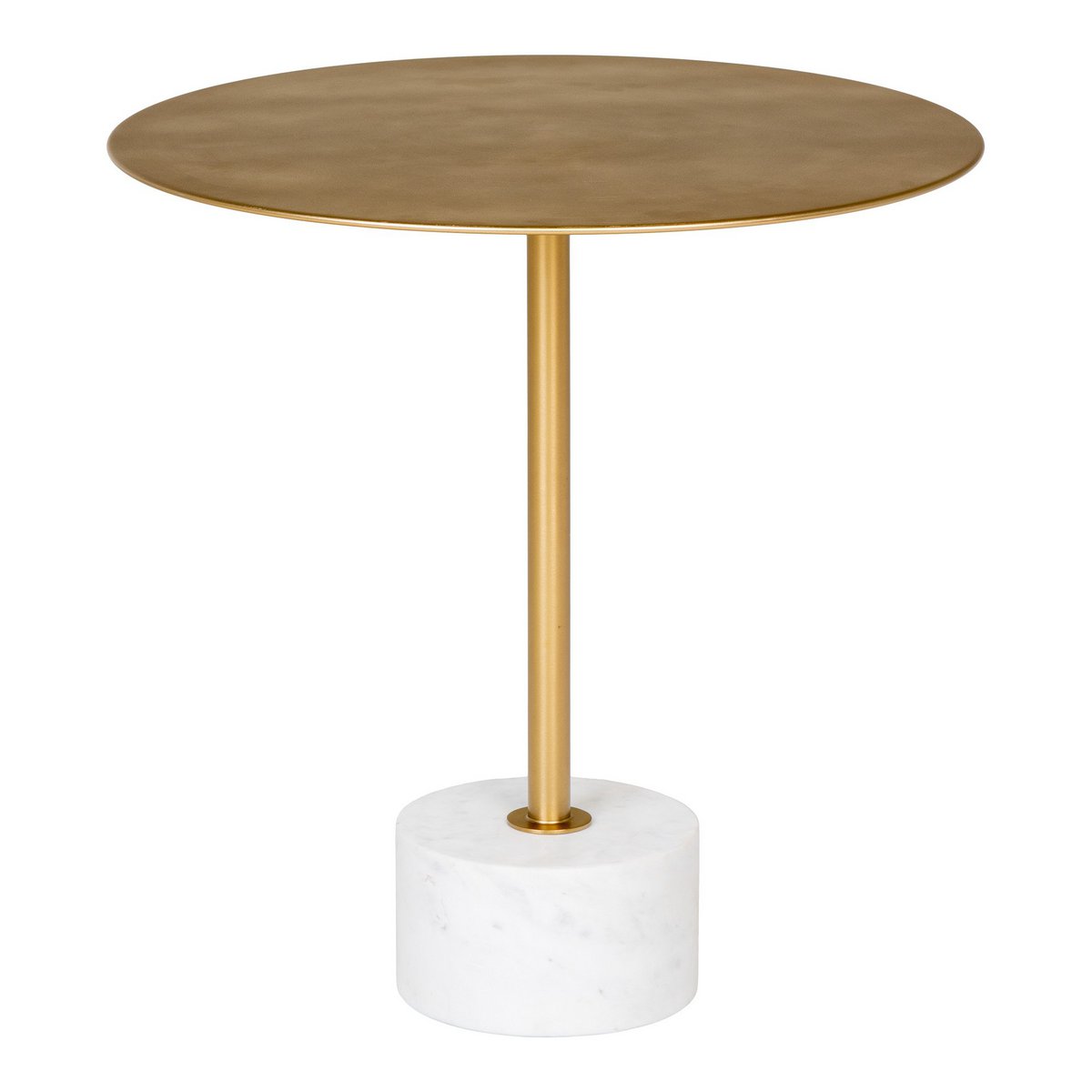 Bijzettafel in messing en marmer
