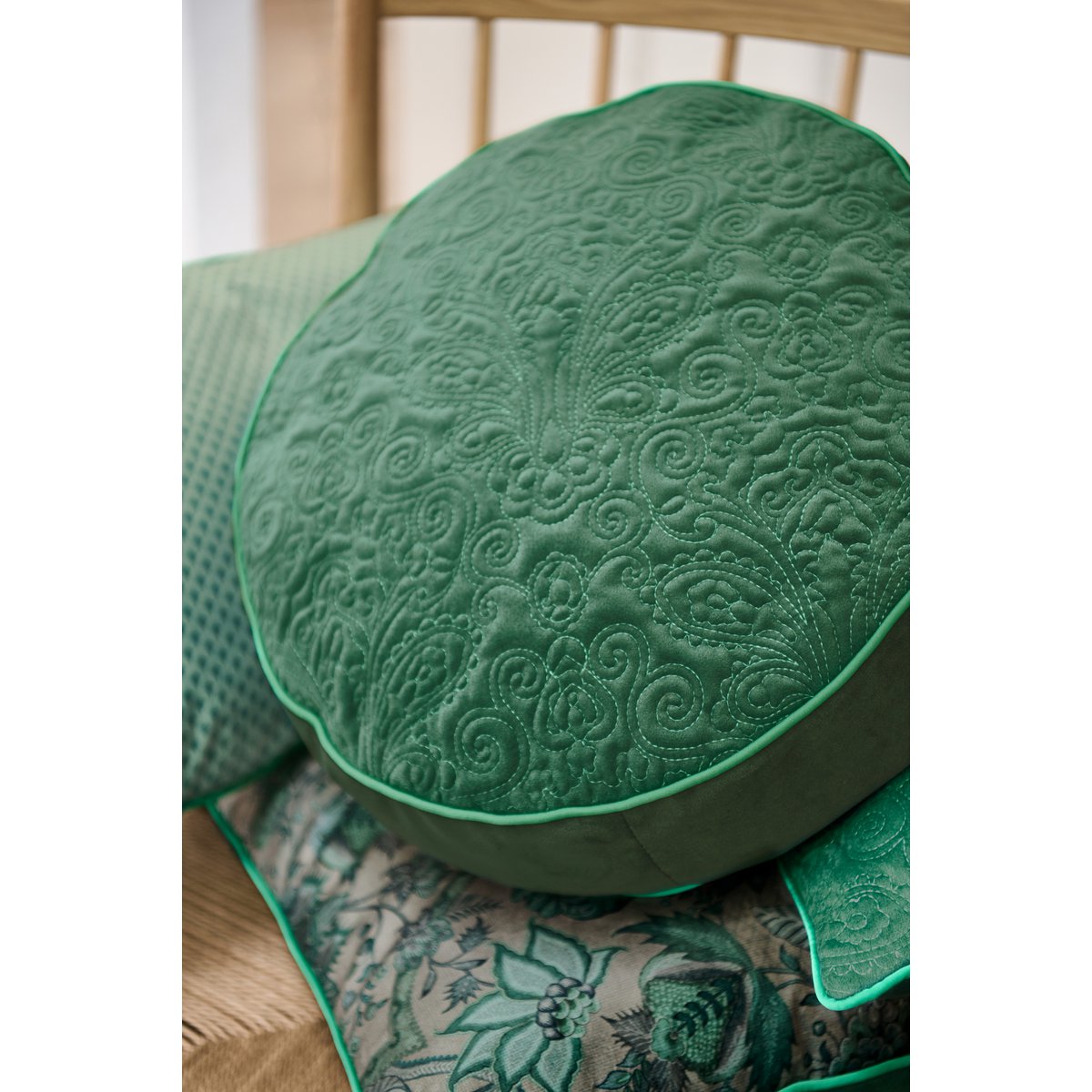 Kussen Rond Groen 40cm
