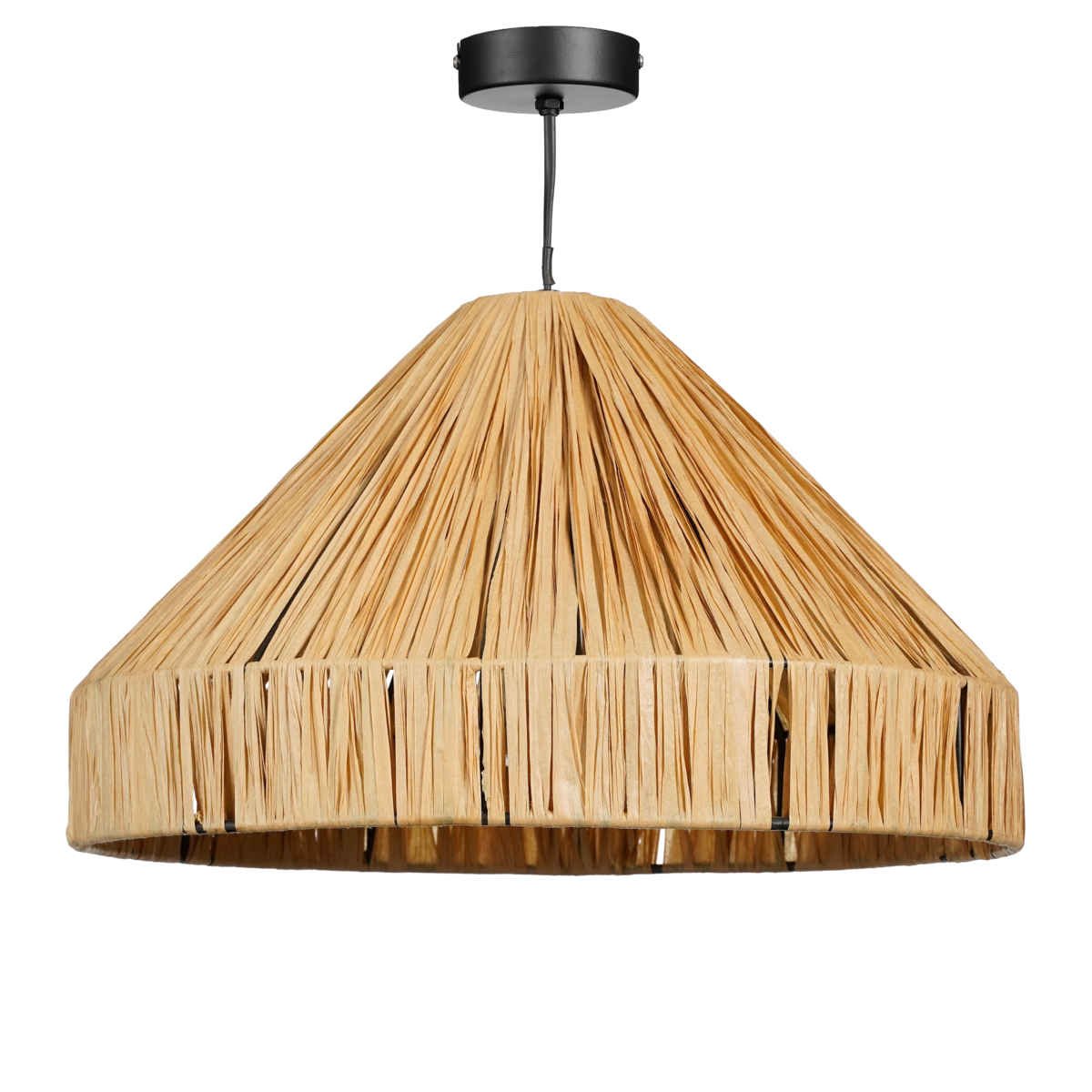Hanglamp Elisa - Raffia - H24 x Ø40 cm - Lichtbruin