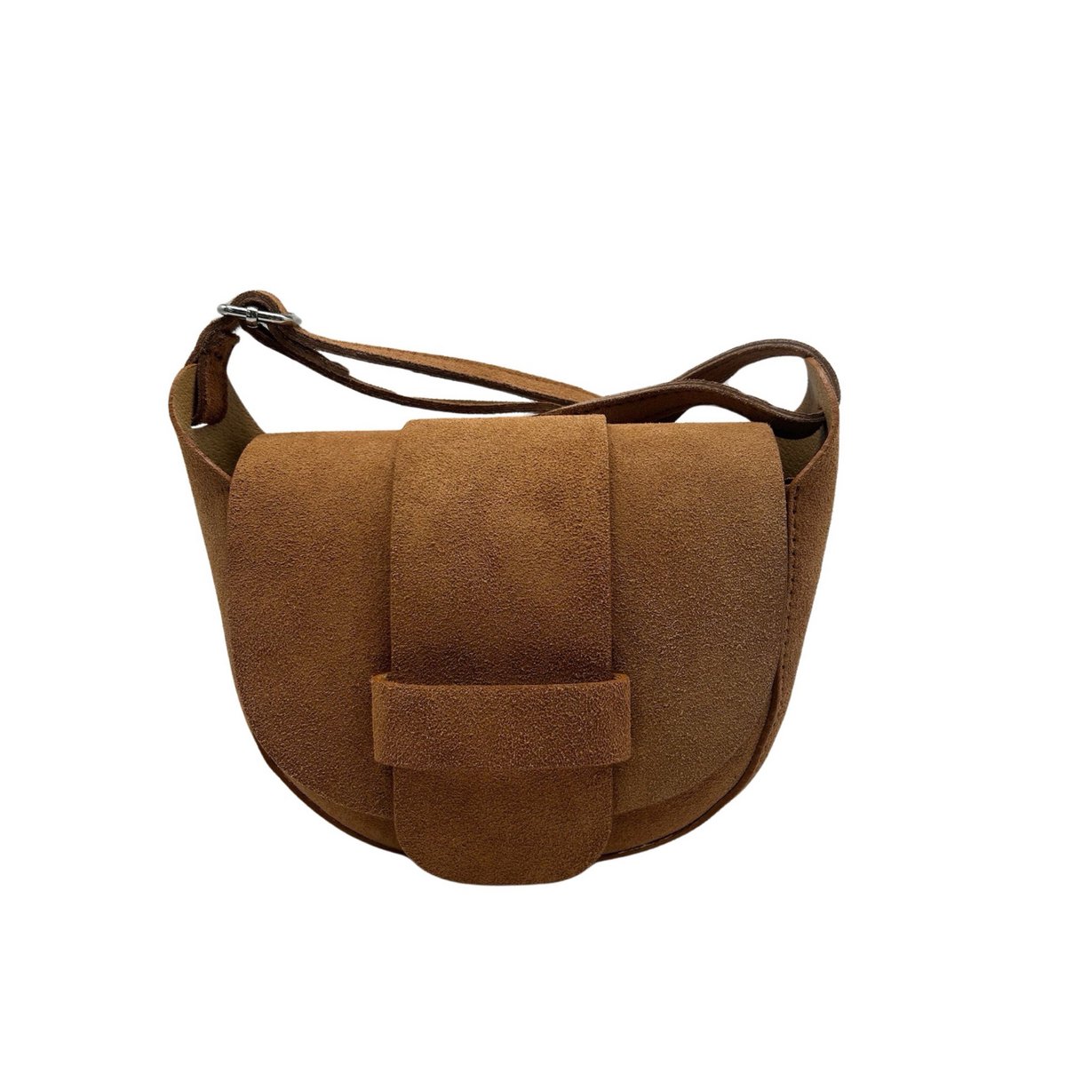 Suede schoudertas Margot