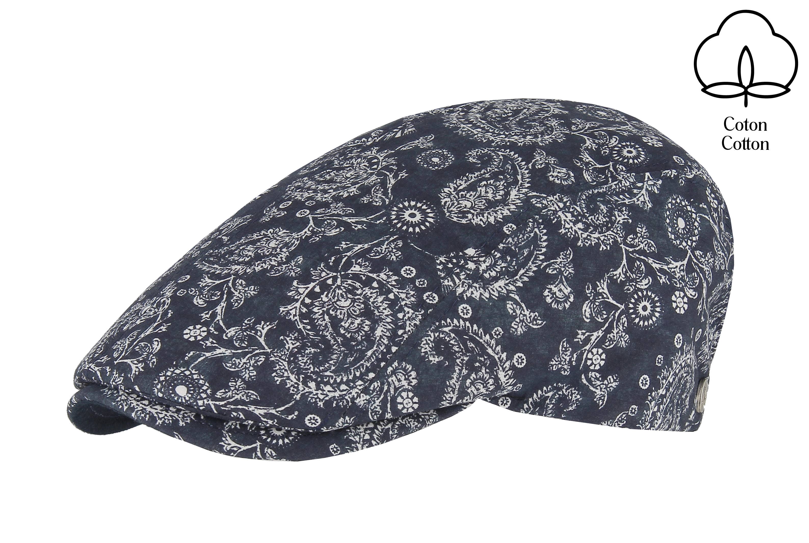 Platte pet donkerblauw kasjmier print