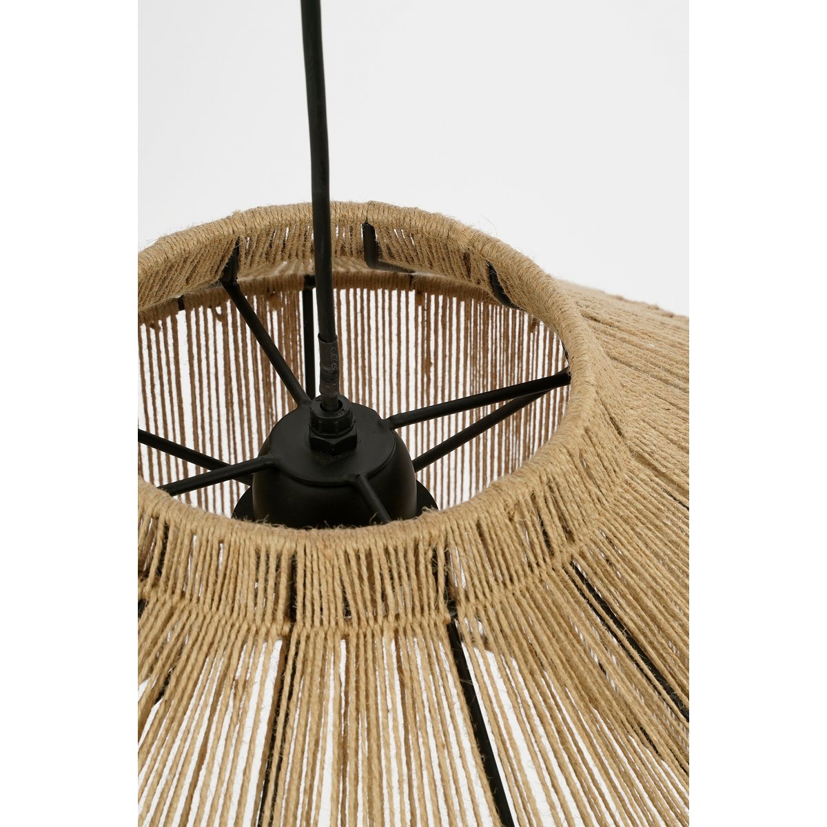 Hanglamp Elsa - H28 x Ø50 cm - Jute - Lichtbruin