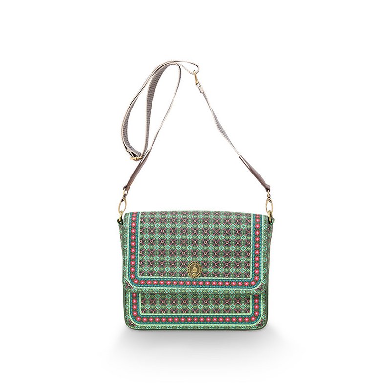 Cross Body Tas Groen Smal Pip Studio