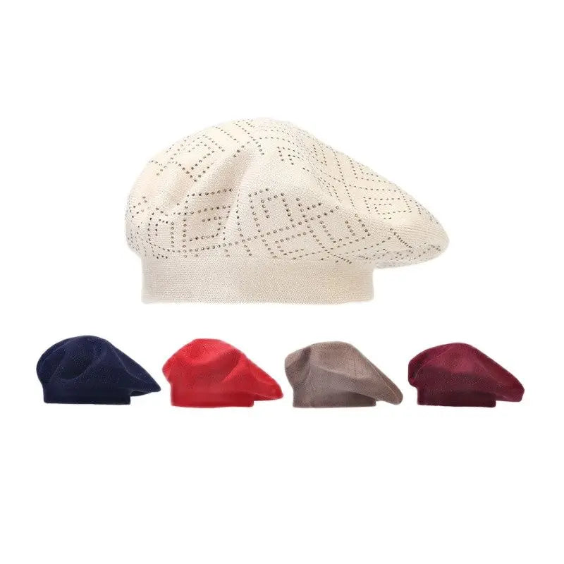 Franse baret met kleine steentjes diversen kleuren