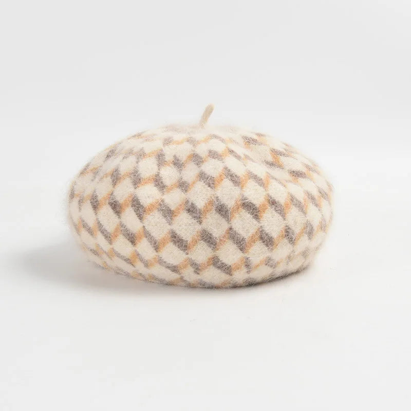 Zachte Franse baret van angora wol