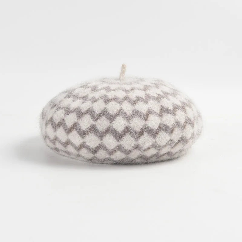 Zachte Franse baret van angora wol