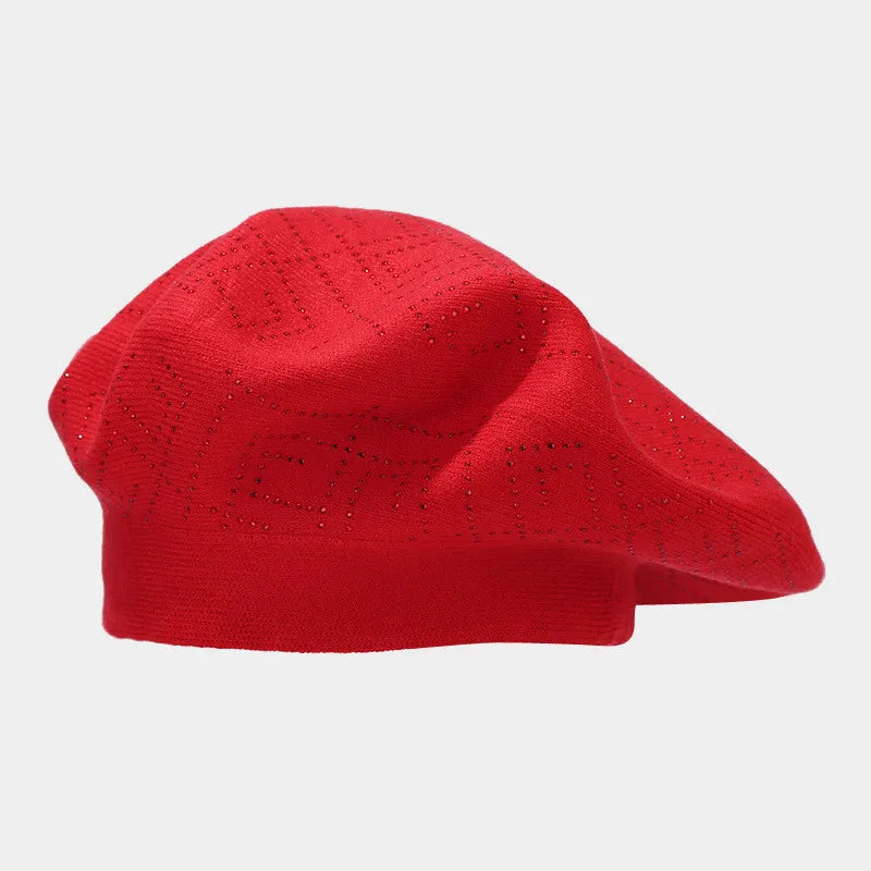 Franse baret met kleine steentjes diversen kleuren
