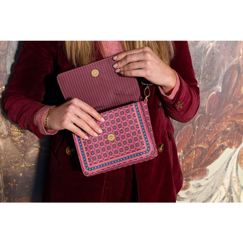 Cross Body Tas Small Clover roze