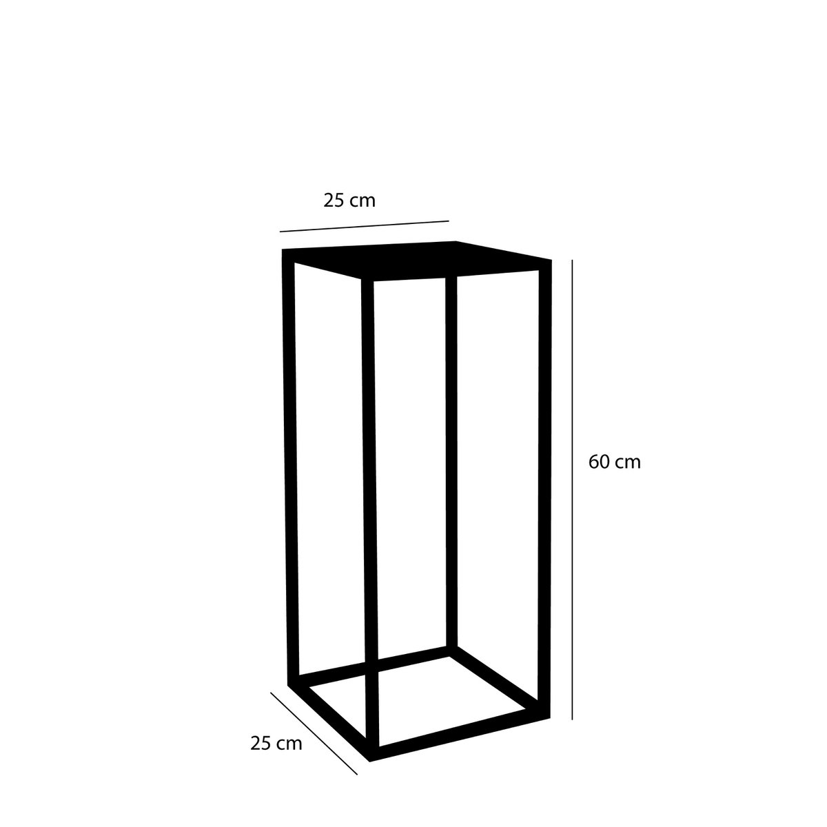 Bijzettafel Goa - Set van 2 - L30 x B30 x H70 cm - Metaal - Zwart