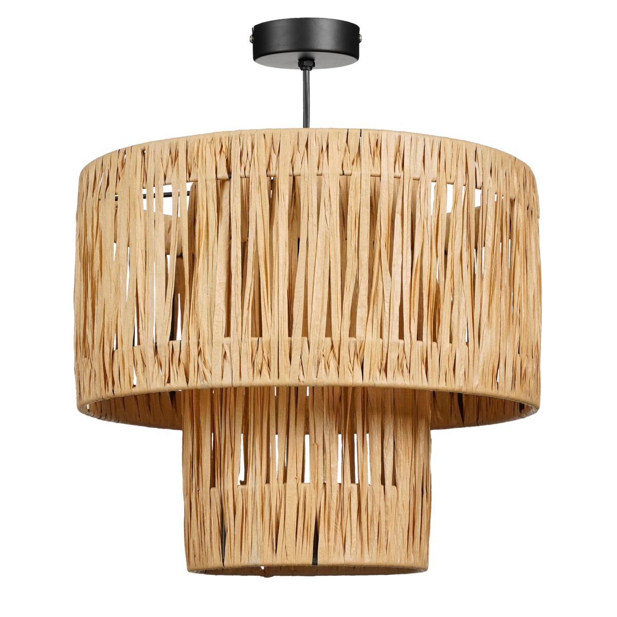 Hanglamp Elisa - H30 x Ø35 cm - Raffia - Lichtbruin