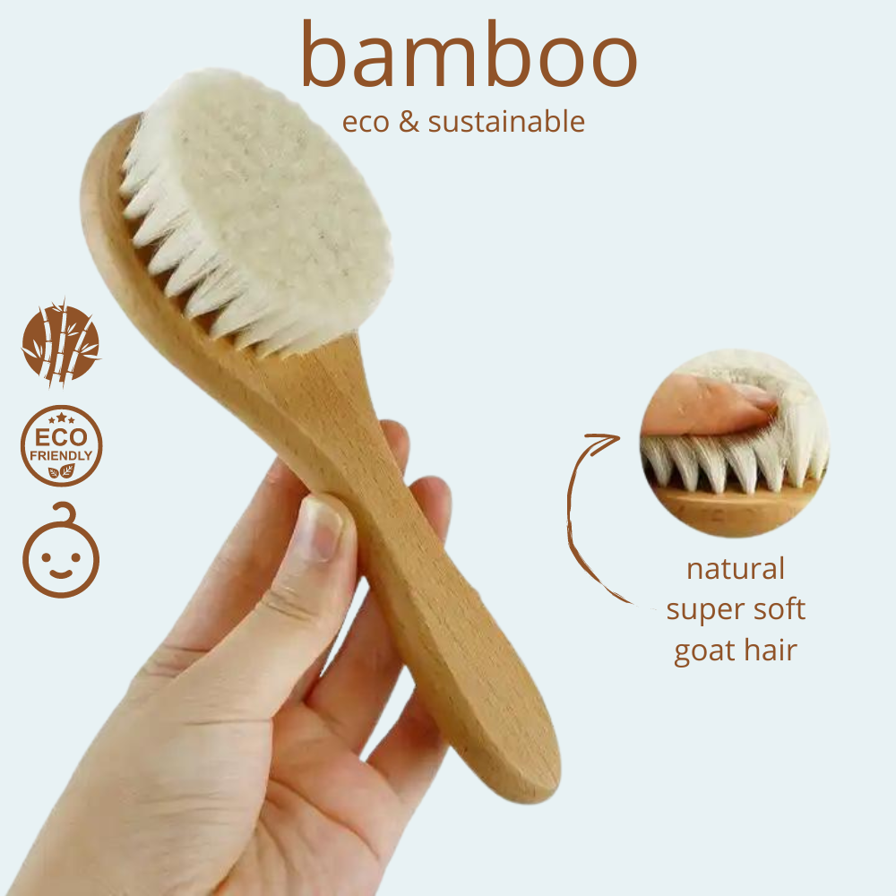 Baby natuurlijk Bamboe Haarverzorgingspakket in Toilettas