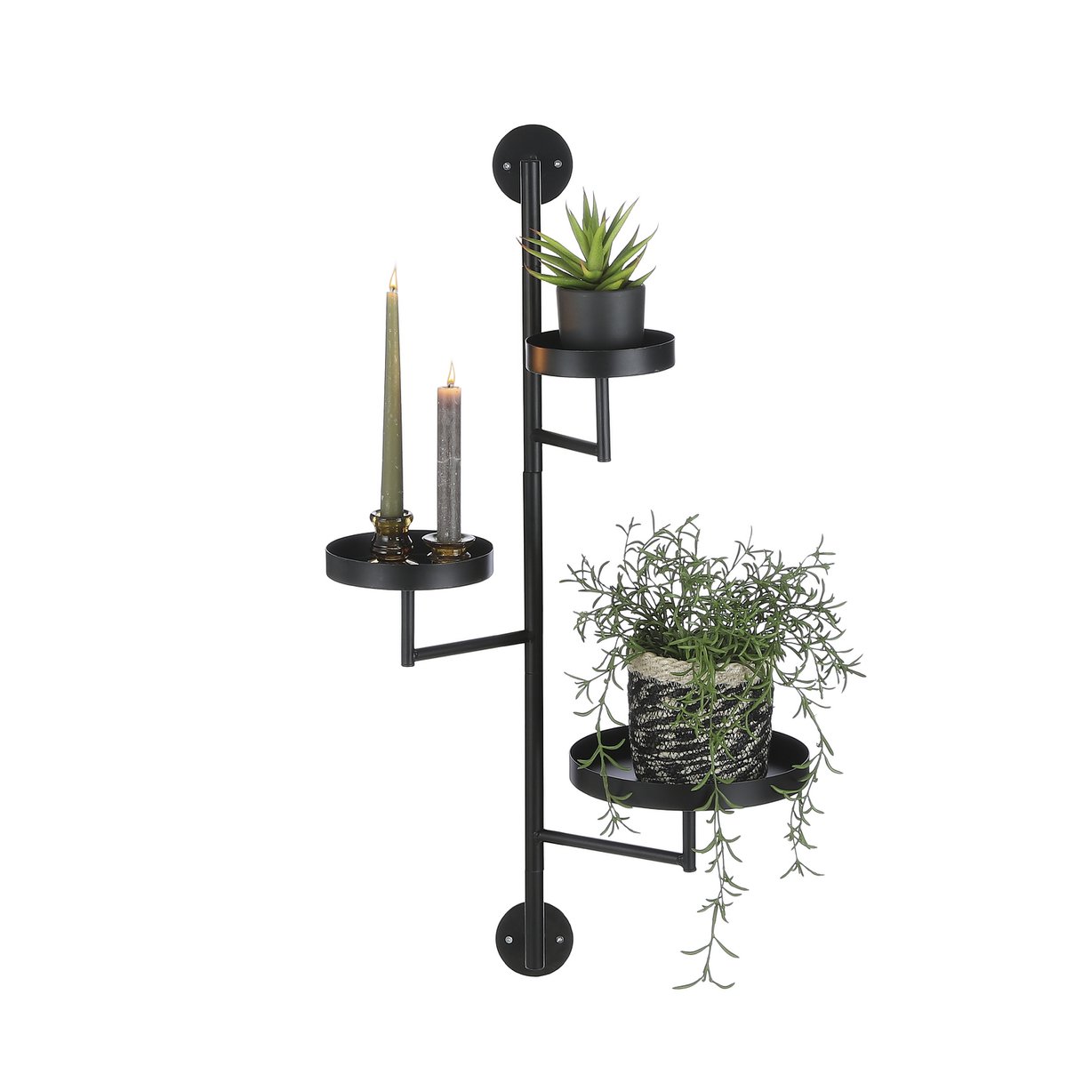 Wandrek Metaal Zwart Perry - L30 x B23 x H80 cm