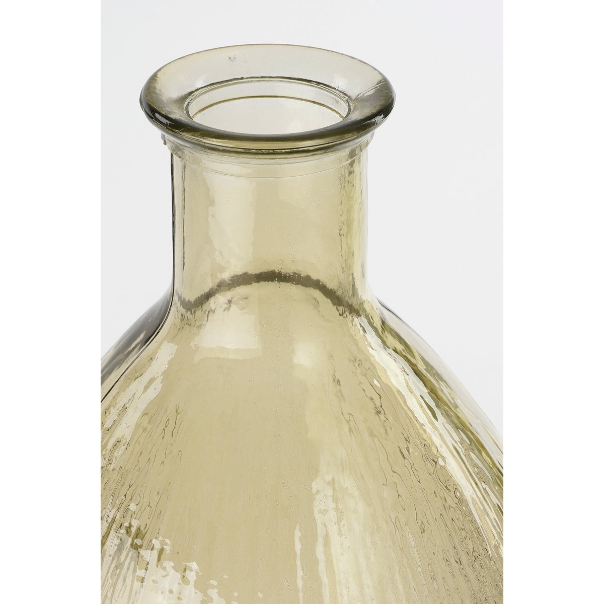 Fles Vaas - Lichtbruin H59 x Ø29 cm - Gerecycled Glas - Lichtbruin Firenza
