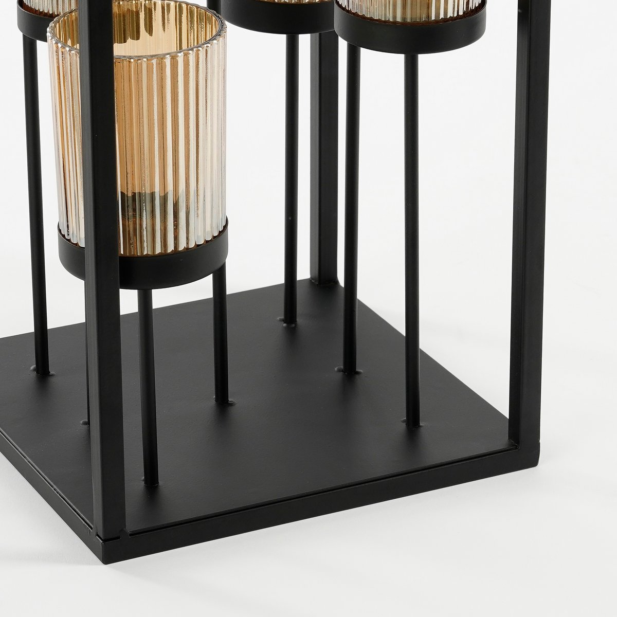 Kaarsenhouder - Metaal - Zwart, Goud