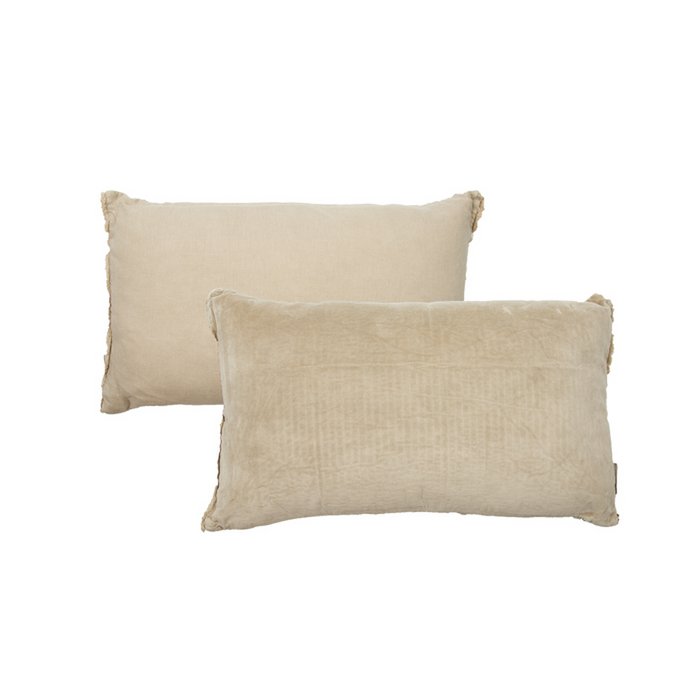 Fluweel/linnen Kussen Lois naturel 50x30