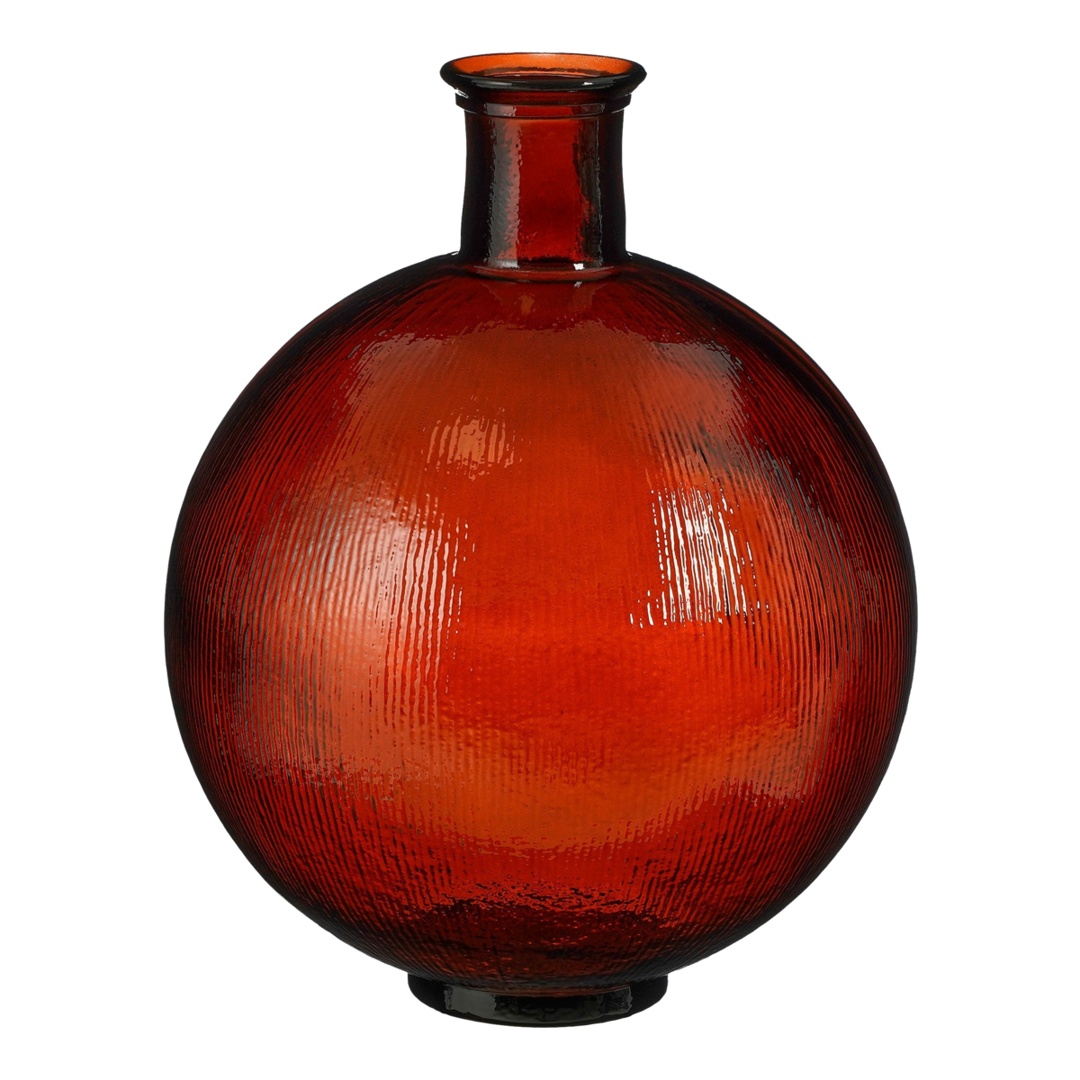 Fles Vaas Donkerbruin H42 x Ø34 cm - Gerecycled Glas - Firenza
