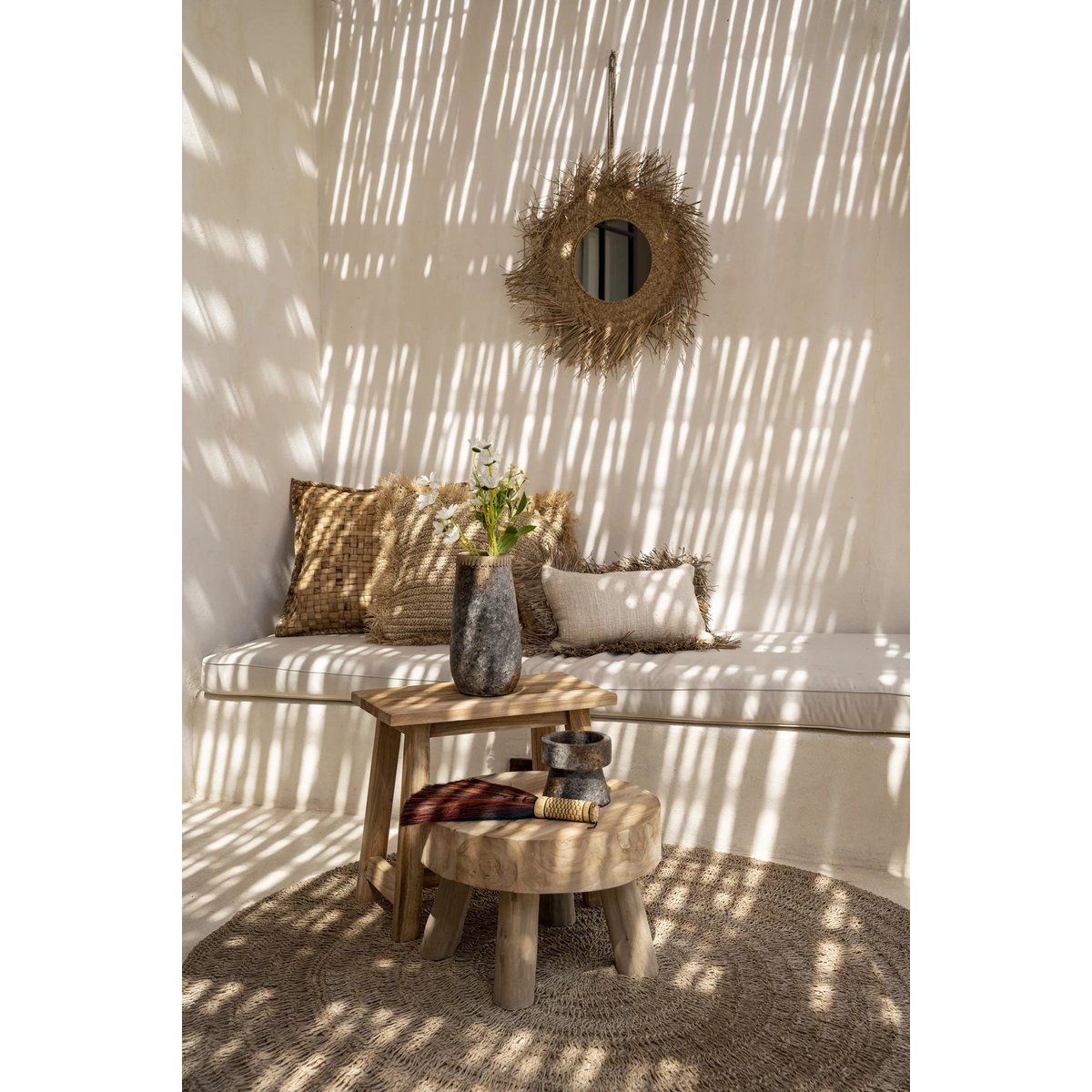 Rotan Spiegel - Naturel - M