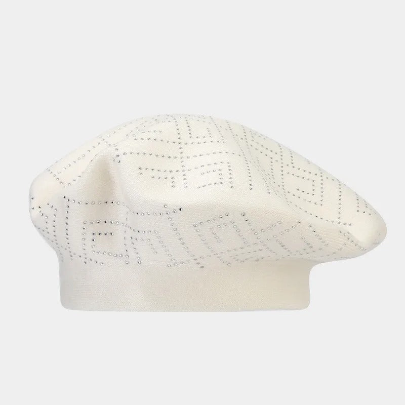 Franse baret met kleine steentjes diversen kleuren