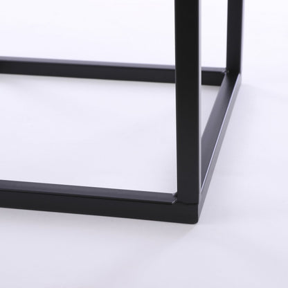 Bijzettafel Goa - Set van 2 - L30 x B30 x H70 cm - Metaal - Zwart