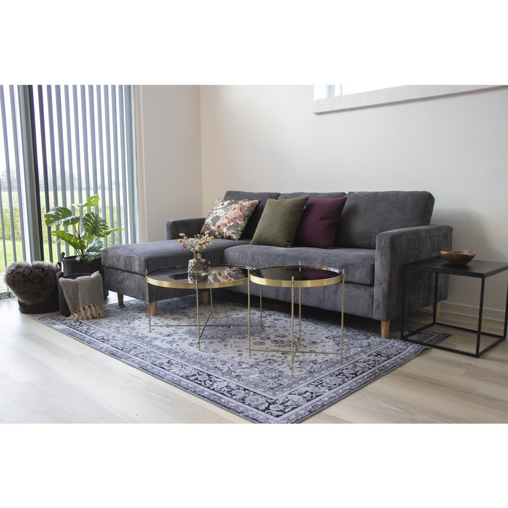 Salontafel Venezia - Messingkleurig staal met glas