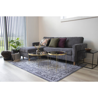 Salontafel Venezia - Messingkleurig staal met glas