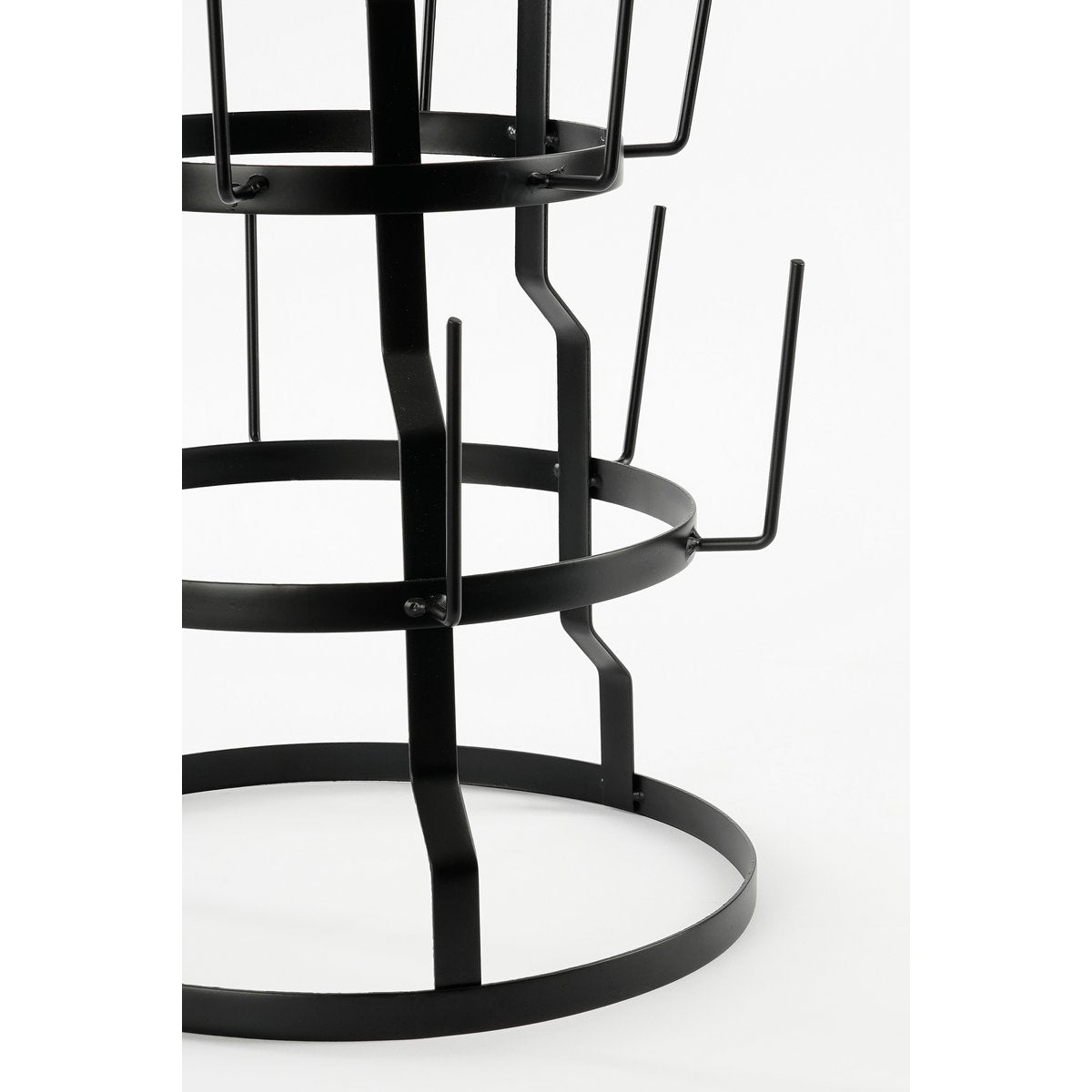 Mokkenrek Metaal Zwart - H76 x Ø44 cm