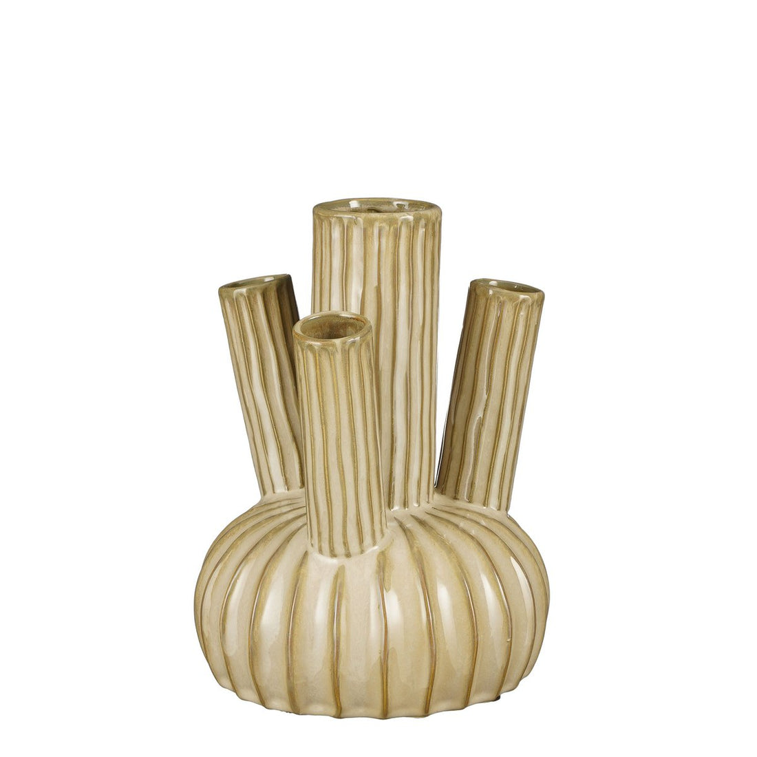 Tulpenvaas Felipe - H27 x Ø20 cm - Keramiek - Beige