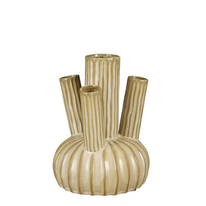 Tulpenvaas Felipe - H27 x Ø20 cm - Keramiek - Beige