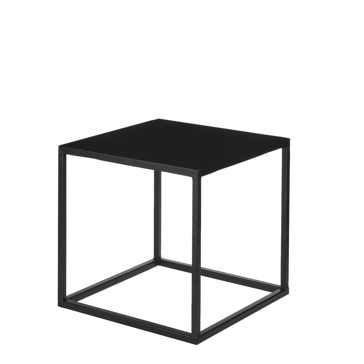 Bijzettafel Metaal Zwart Goa - Set van 2 - L35 x B35 x H33 cm
