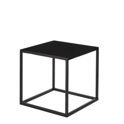 Bijzettafel Metaal Zwart Goa - Set van 2 - L35 x B35 x H33 cm