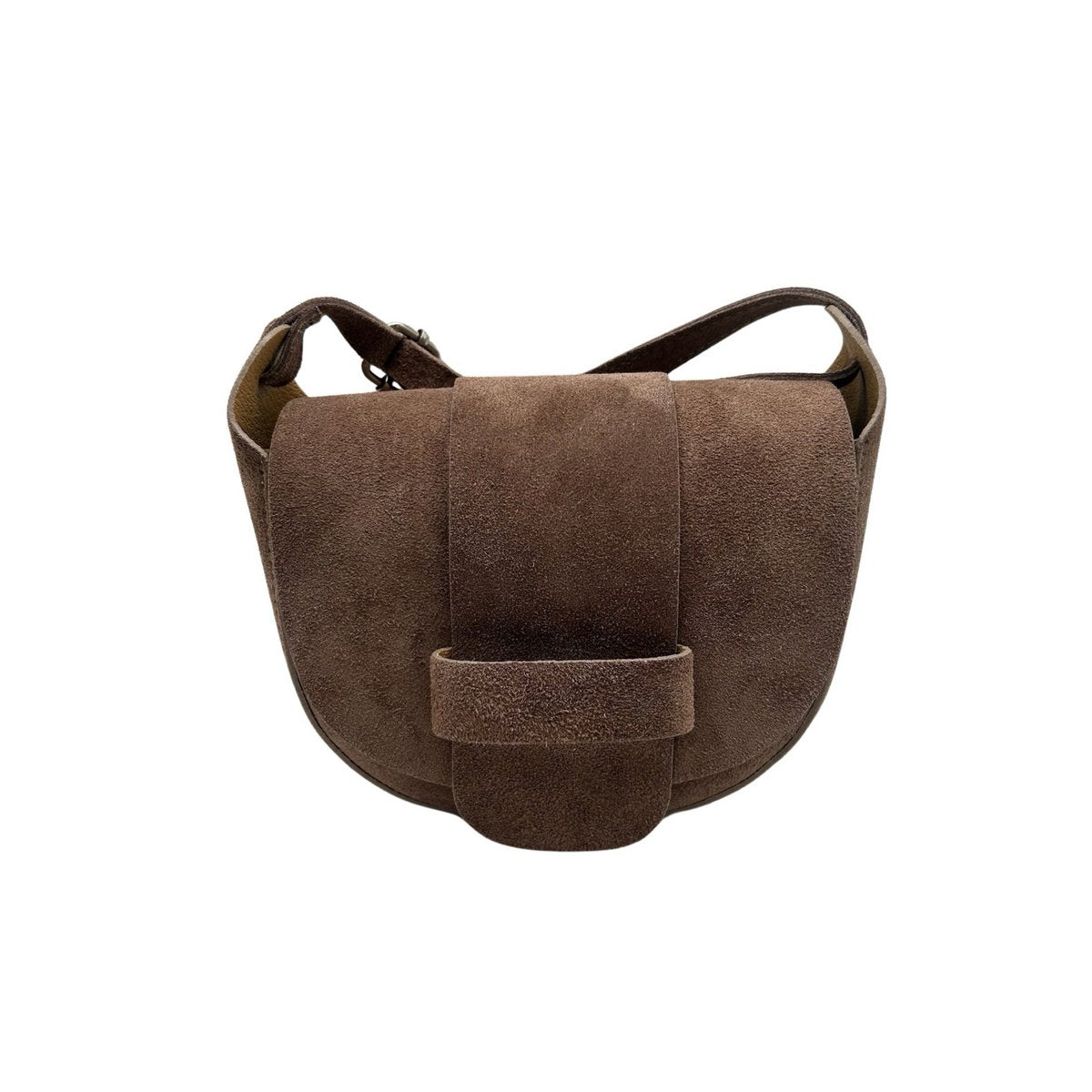 Suede schoudertas Margot