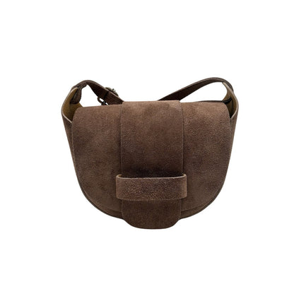 Suede schoudertas Margot