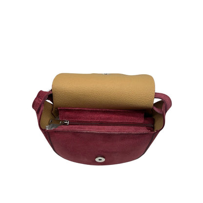 Suede schoudertas Margot