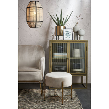 Hanglamp Linnen- H46 x Ø29 cm - Linnen - Off White
