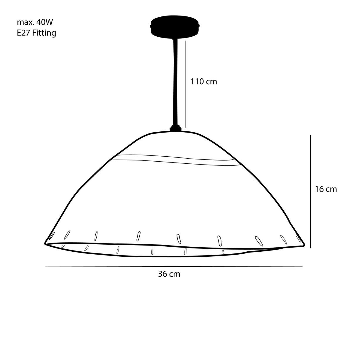 Joulz Hanglamp - Jute - Lichtbruin H16 x Ø36 cm -