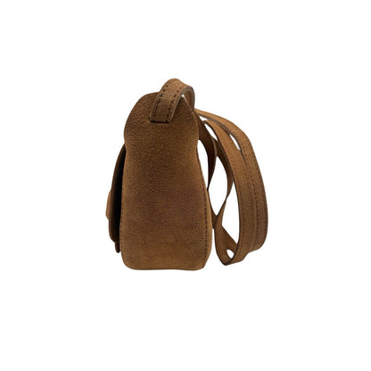 Suede schoudertas Margot