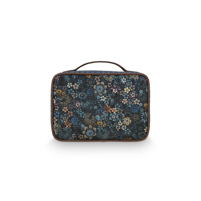 Beauty Case Pip Studio Square Large Tutti i Fiori Blue 27x19x10cm