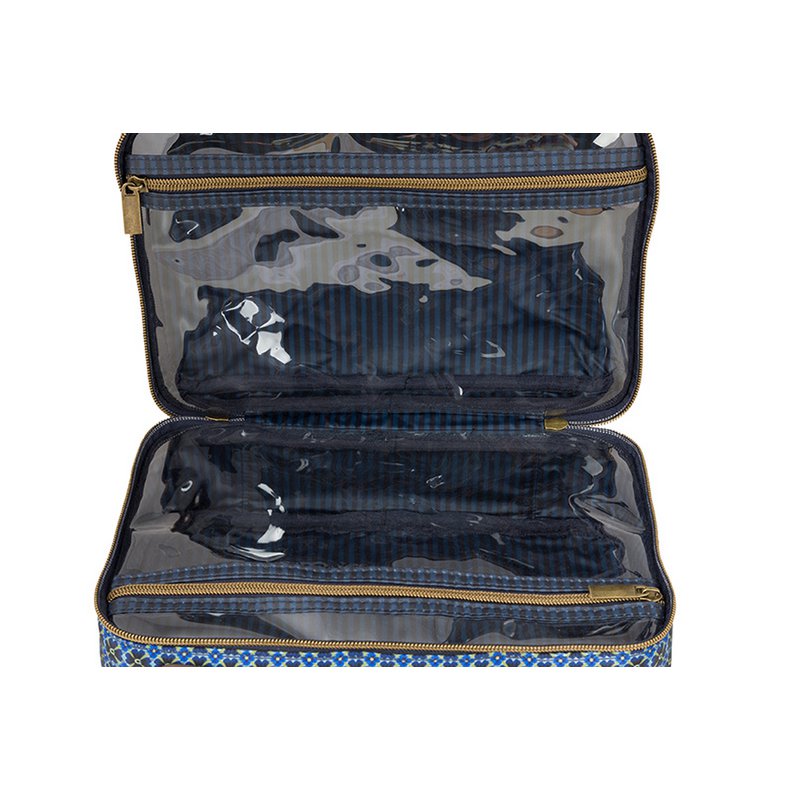 Beauty Case Pip Studio Square Large Tutti i Fiori Blue 27x19x10cm