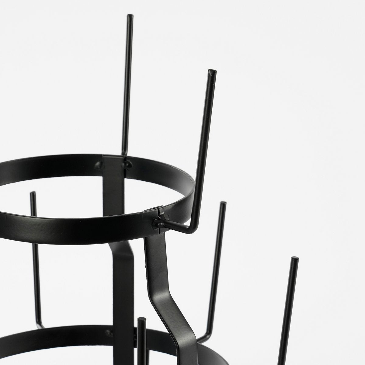 Mokkenrek Metaal Zwart - H76 x Ø44 cm