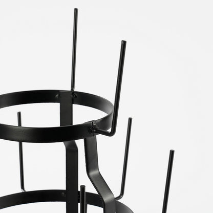 Mokkenrek Metaal Zwart - H76 x Ø44 cm