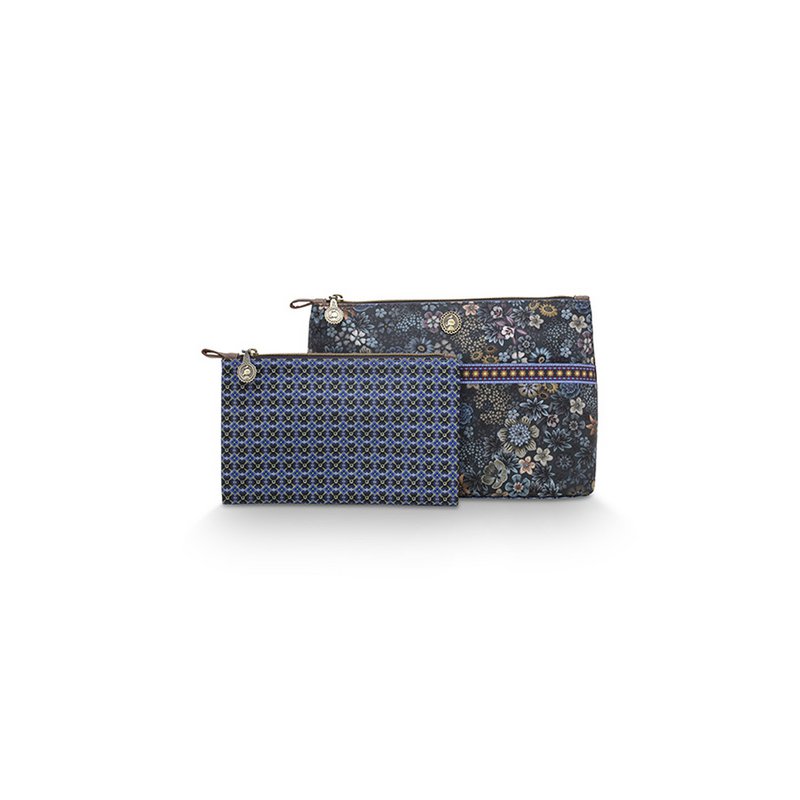 Toilettas Pip Studio Combi Tutti i Fiori Blue 26x18x7.5cm/22x13x1cm