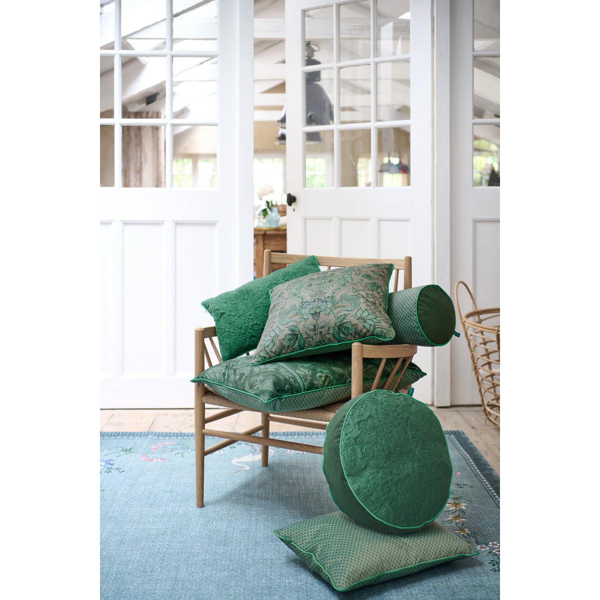 Kussen Rond Groen 40cm