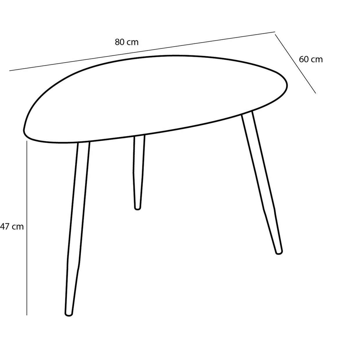 Bijzettafel Metaal Zwart - Set van 2