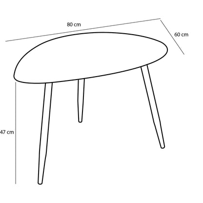 Bijzettafel Metaal Zwart - Set van 2